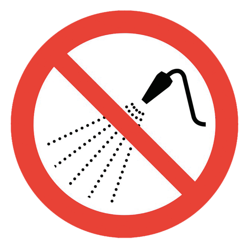 Spare part image Aufkleber 'Nicht mit Wasser spritzen'